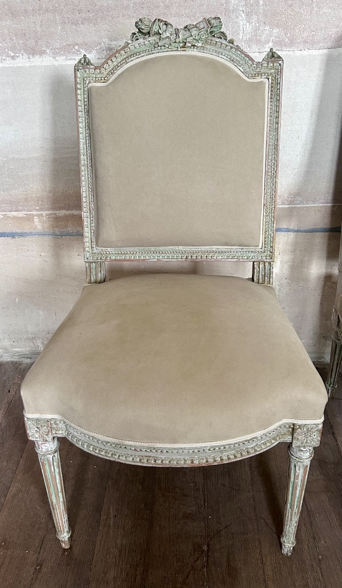 Salon 5 pièces Louis XVI fin XIXe siècle -photo-2