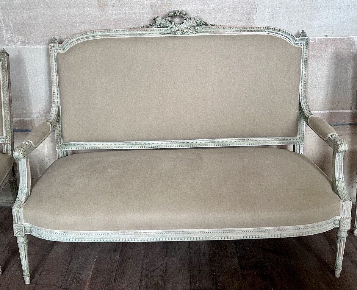Salon 5 pièces Louis XVI fin XIXe siècle -photo-5