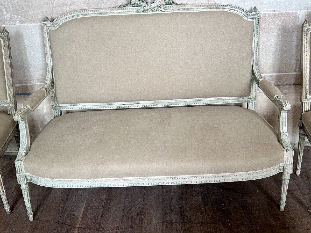 Salon 5 pièces Louis XVI fin XIXe siècle -photo-6