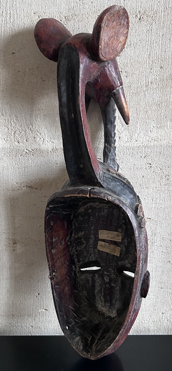 Masque de danse africain en bois dur sculpté-photo-6