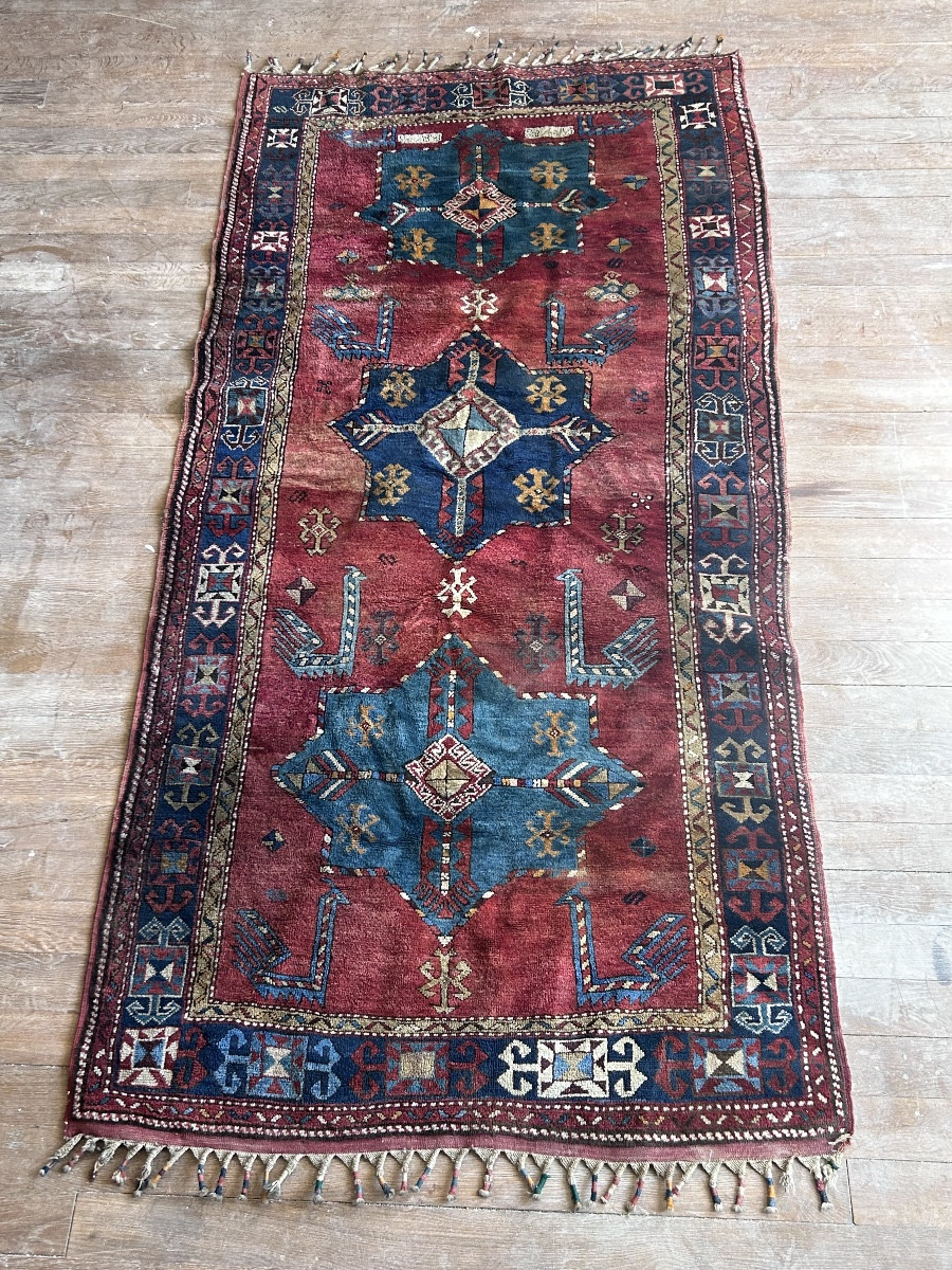 Old Woolen Collector's Carpet 20th Century