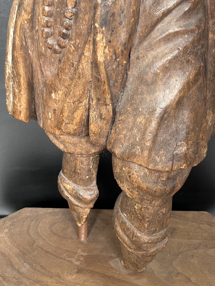 Statue en bois sculpté XVIIIe siècle -photo-1