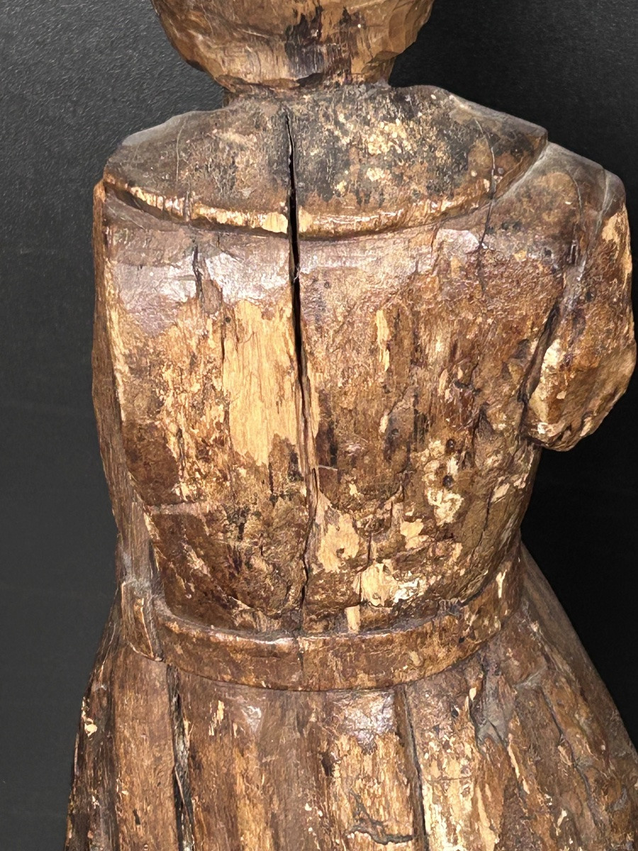 Statue en bois sculpté XVIIIe siècle -photo-6