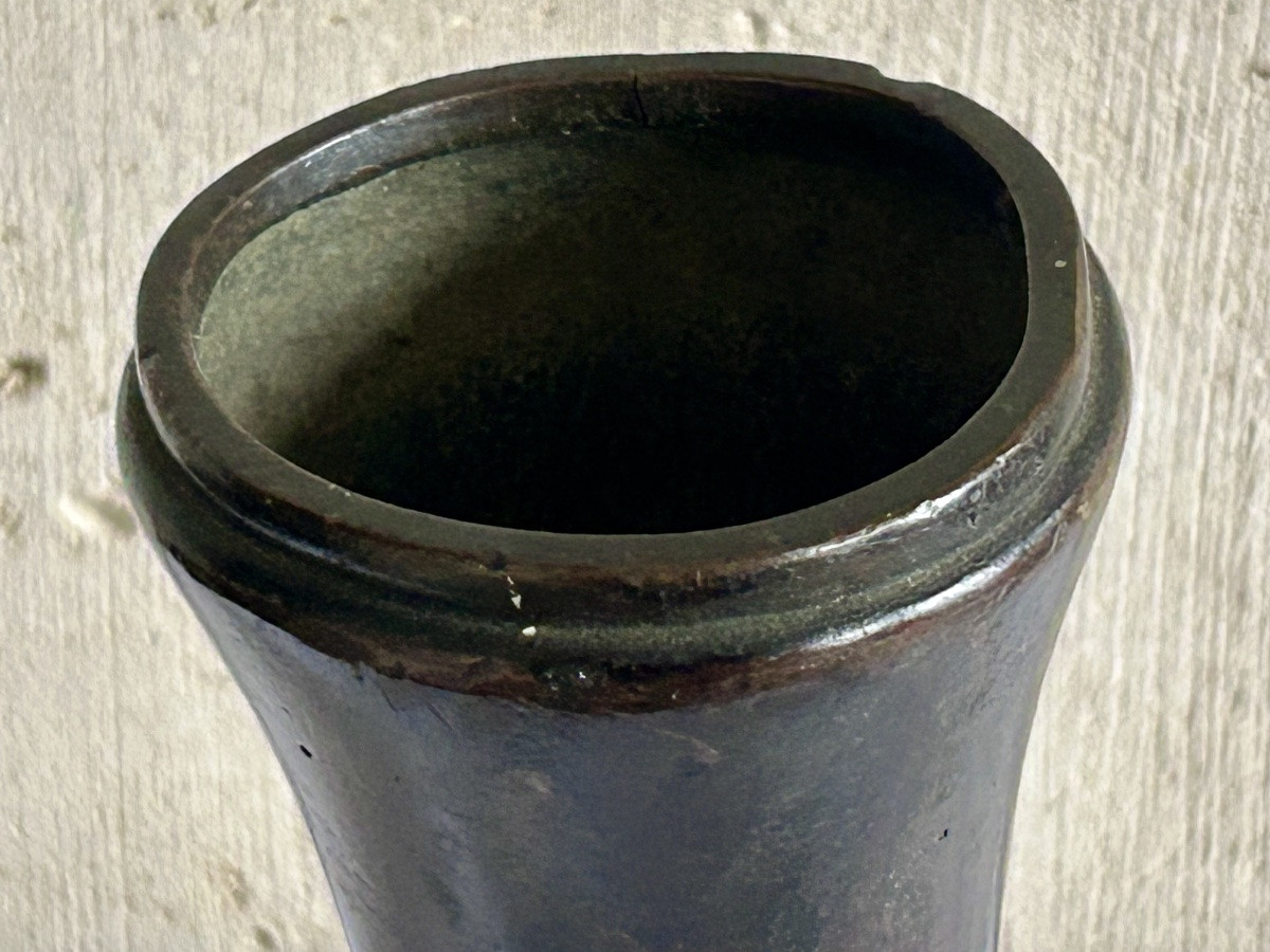 Antique Japanese Bronze Vase 19th Century-photo-3