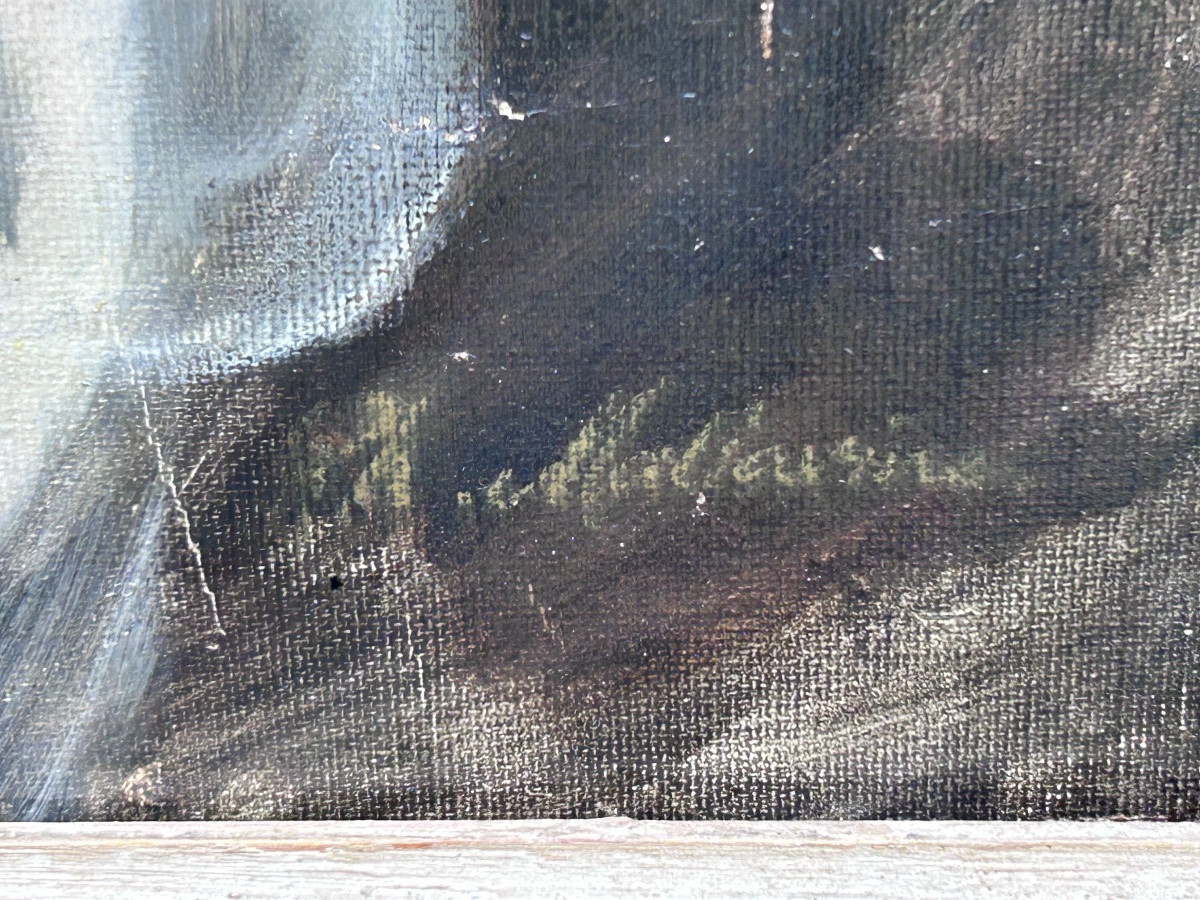 P. Maliavine, Female Back Nude Oil On Canvas-photo-4
