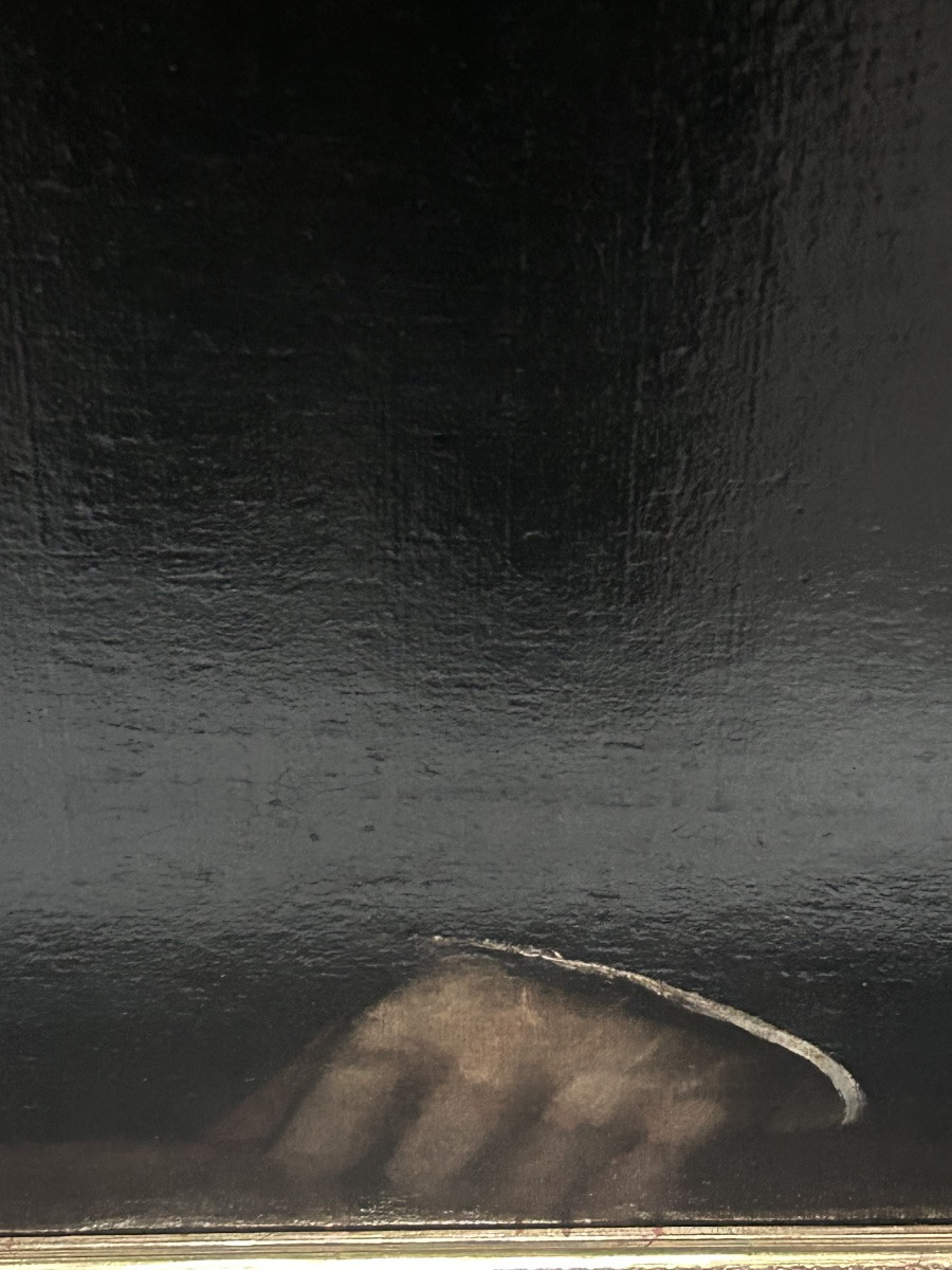 Huile sur toile portrait d’un industriel XIXe siècle -photo-4