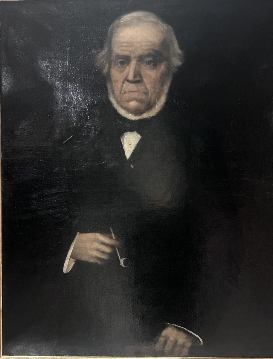 Huile sur toile portrait d’un industriel XIXe siècle 