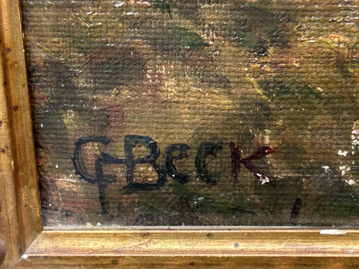 C. Beck, huile sur toile paysage danois -photo-3