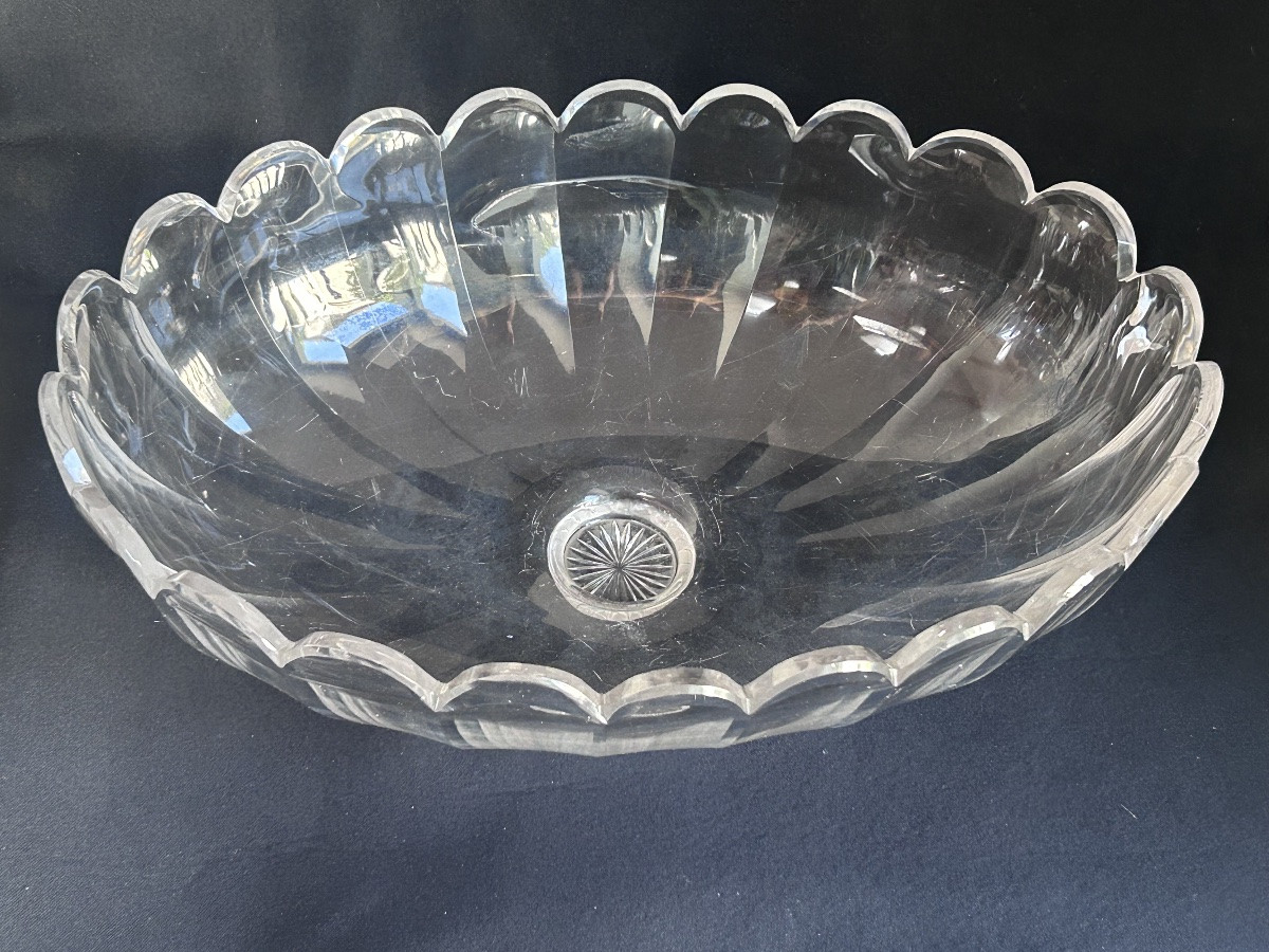 Milieu de table Napoléon III en cristal de Baccarat et bronze doré -photo-2