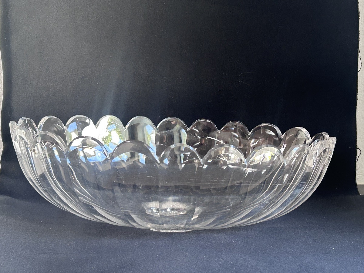 Milieu de table Napoléon III en cristal de Baccarat et bronze doré -photo-3