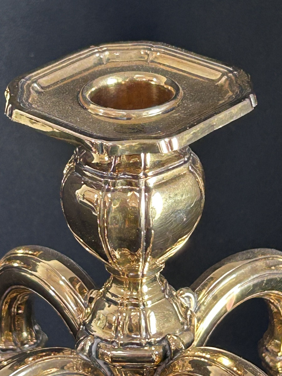 5-arm Candelabra In Vermeil-photo-4