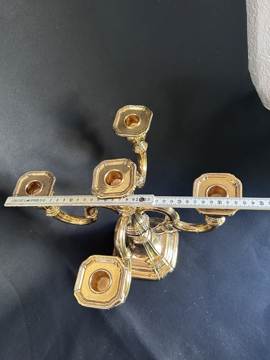 5-arm Candelabra In Vermeil-photo-7