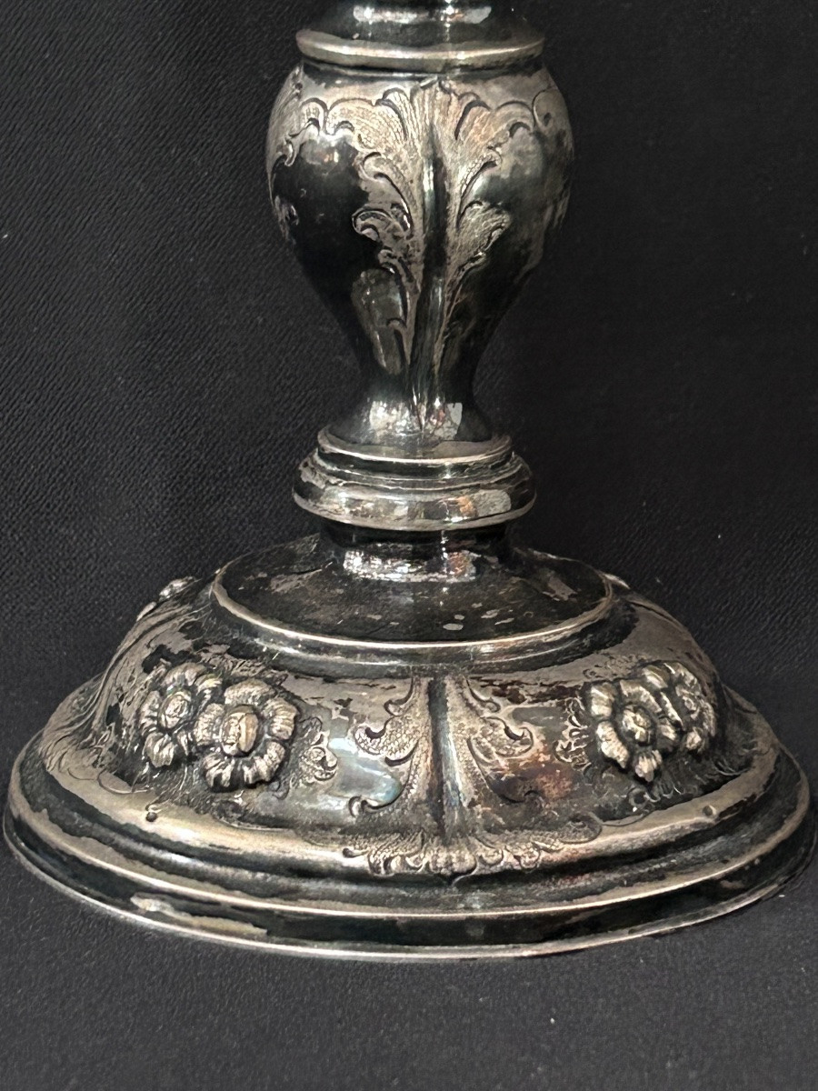 Hanap In Silver And Vermeil, Military Present XIXth Century-photo-3