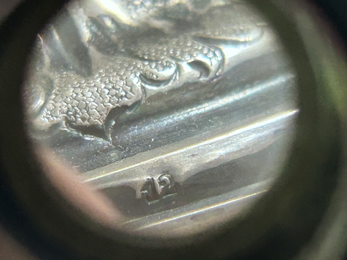 Hanap In Silver And Vermeil, Military Present XIXth Century-photo-6