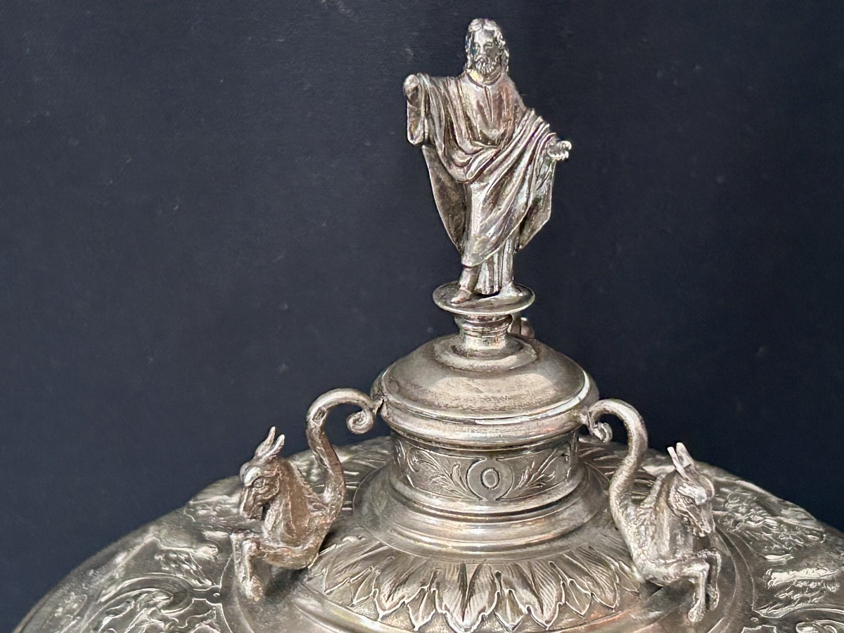 Hanap In Finely Chased Silver 18th Century-photo-2