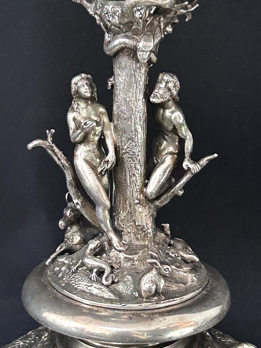 Hanap In Finely Chased Silver 18th Century-photo-4