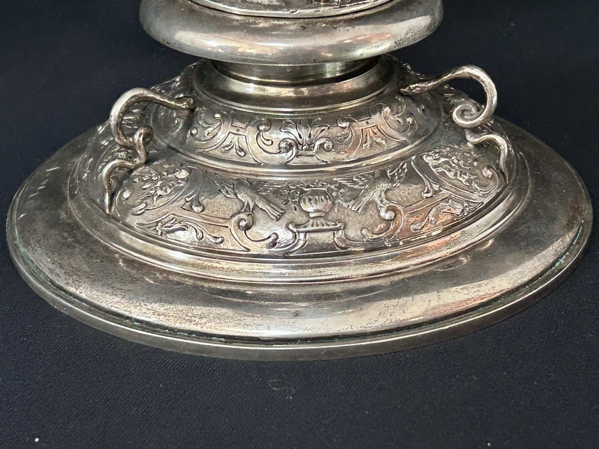 Hanap In Finely Chased Silver 18th Century-photo-5