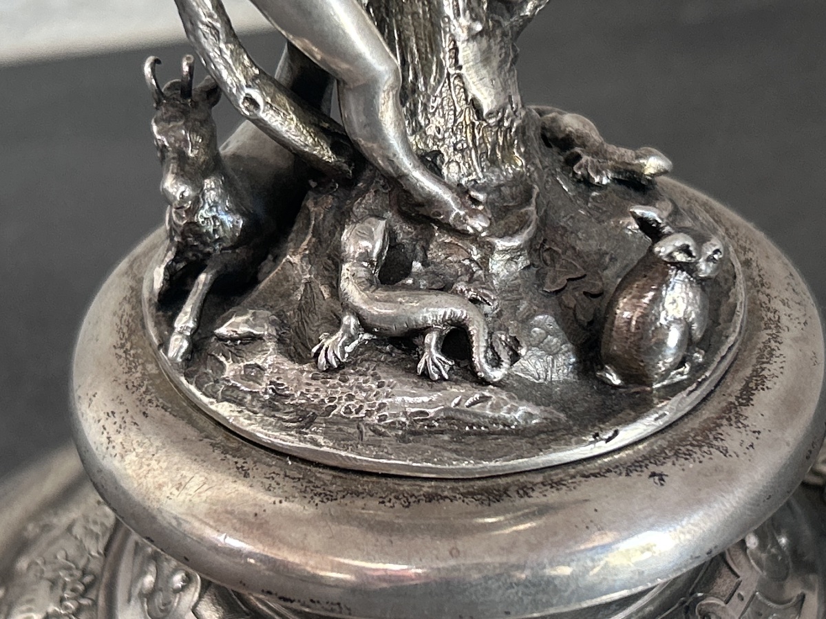 Hanap In Finely Chased Silver 18th Century-photo-7
