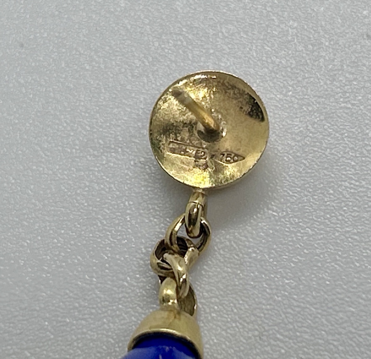 18-carat Gold And Lapis Lazuli Drop Earrings-photo-7