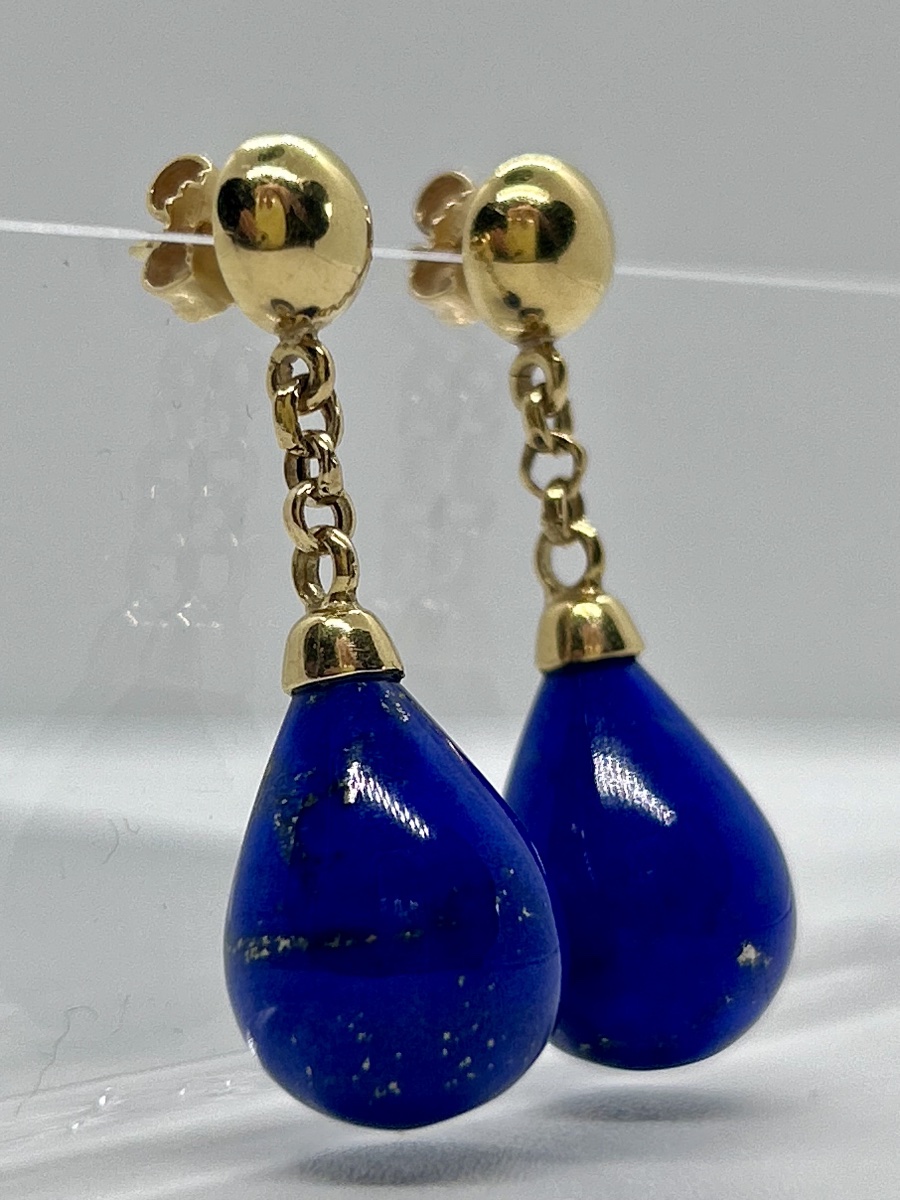 18-carat Gold And Lapis Lazuli Drop Earrings