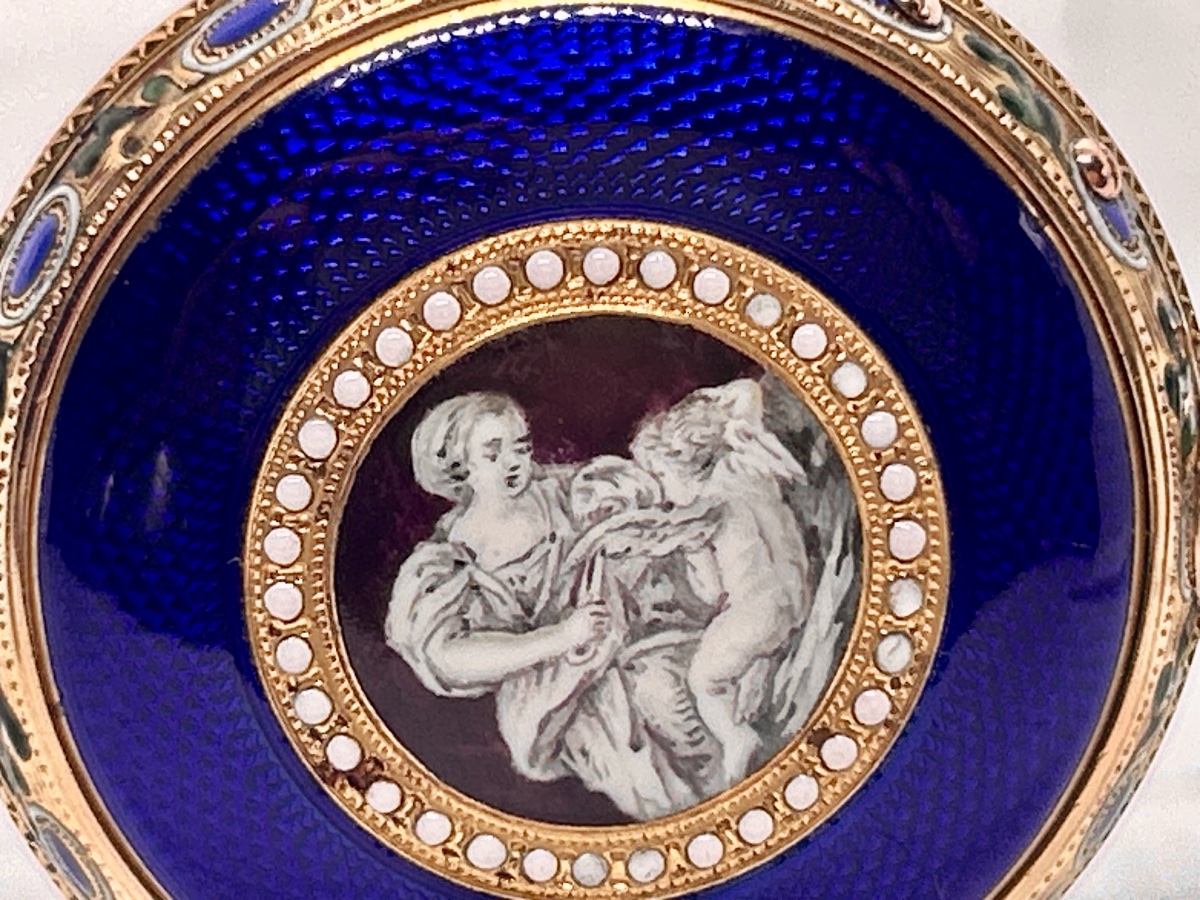 18-karat Gold Enamel Pocket Watch By Charles Leroy Paris-photo-3