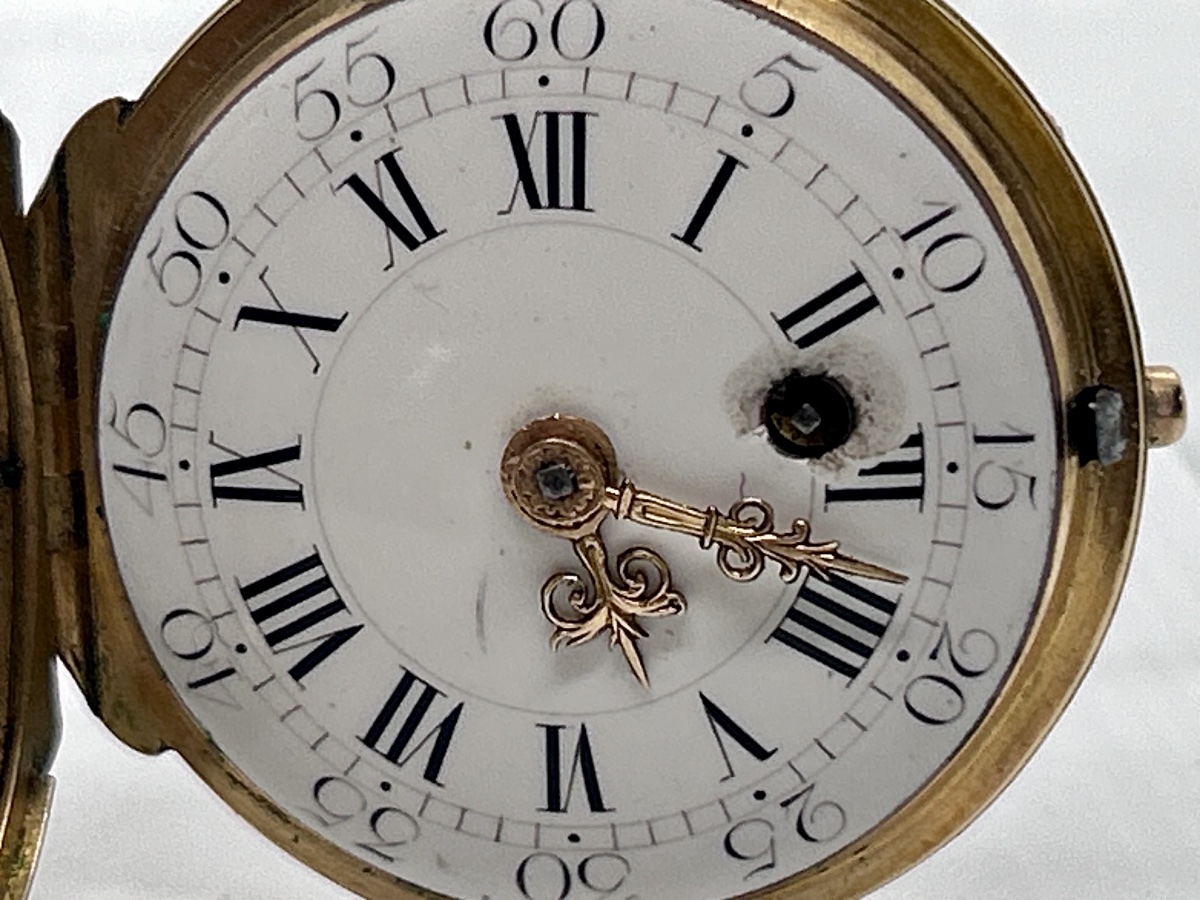 18-karat Gold Enamel Pocket Watch By Charles Leroy Paris-photo-4