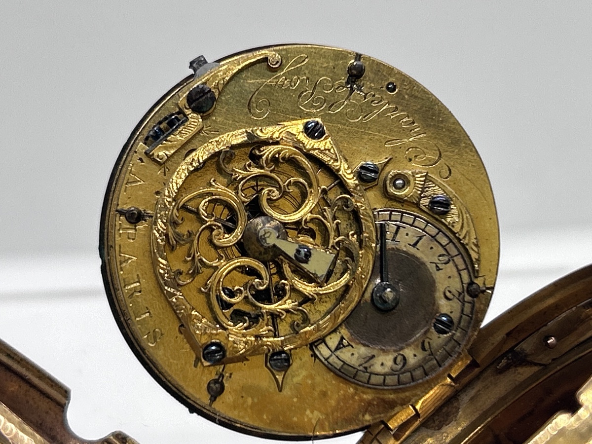 18-karat Gold Enamel Pocket Watch By Charles Leroy Paris-photo-7