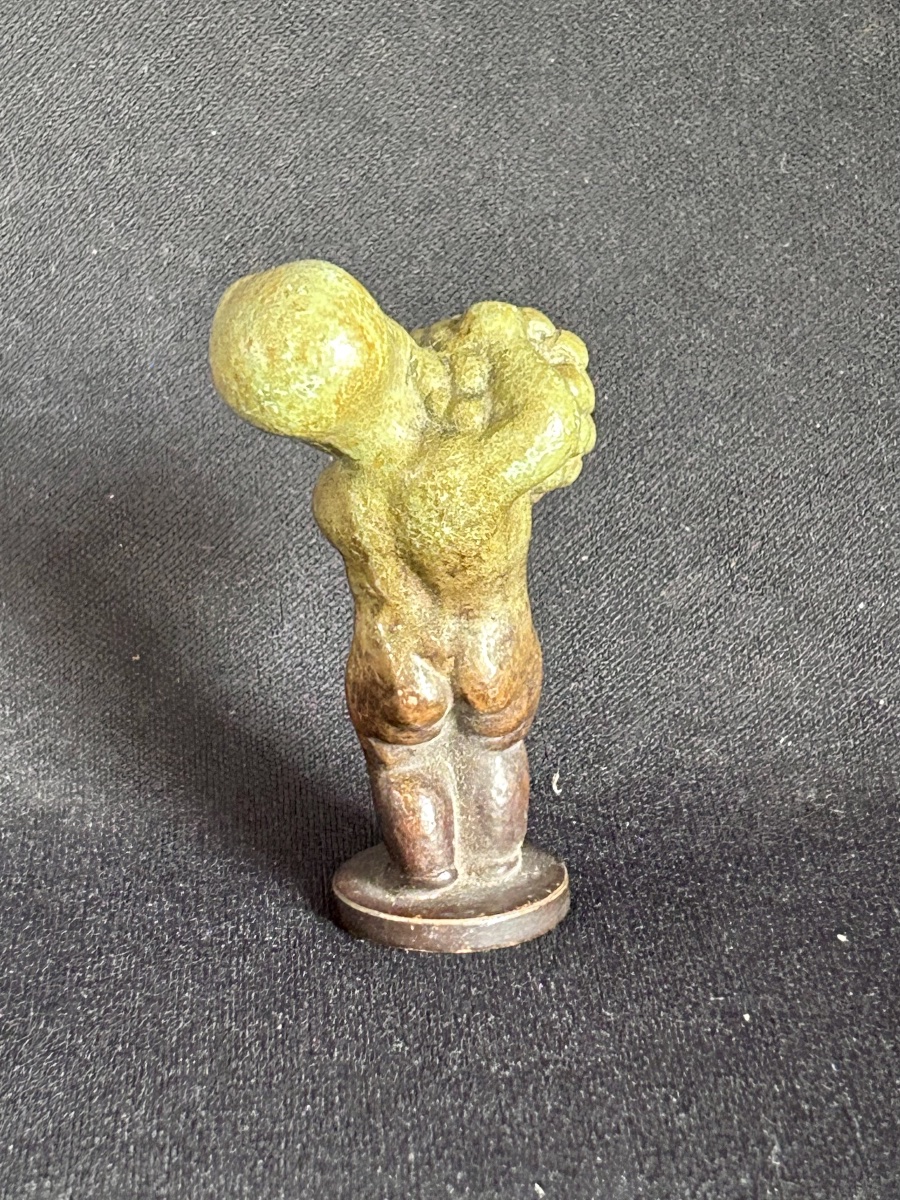 19th-century Patinated Bronze Seal -photo-3