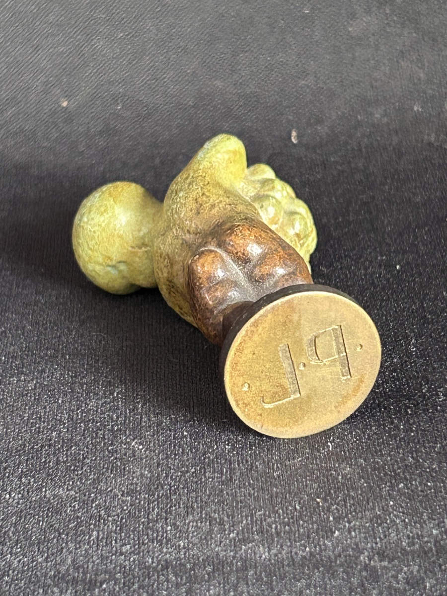19th-century Patinated Bronze Seal -photo-6