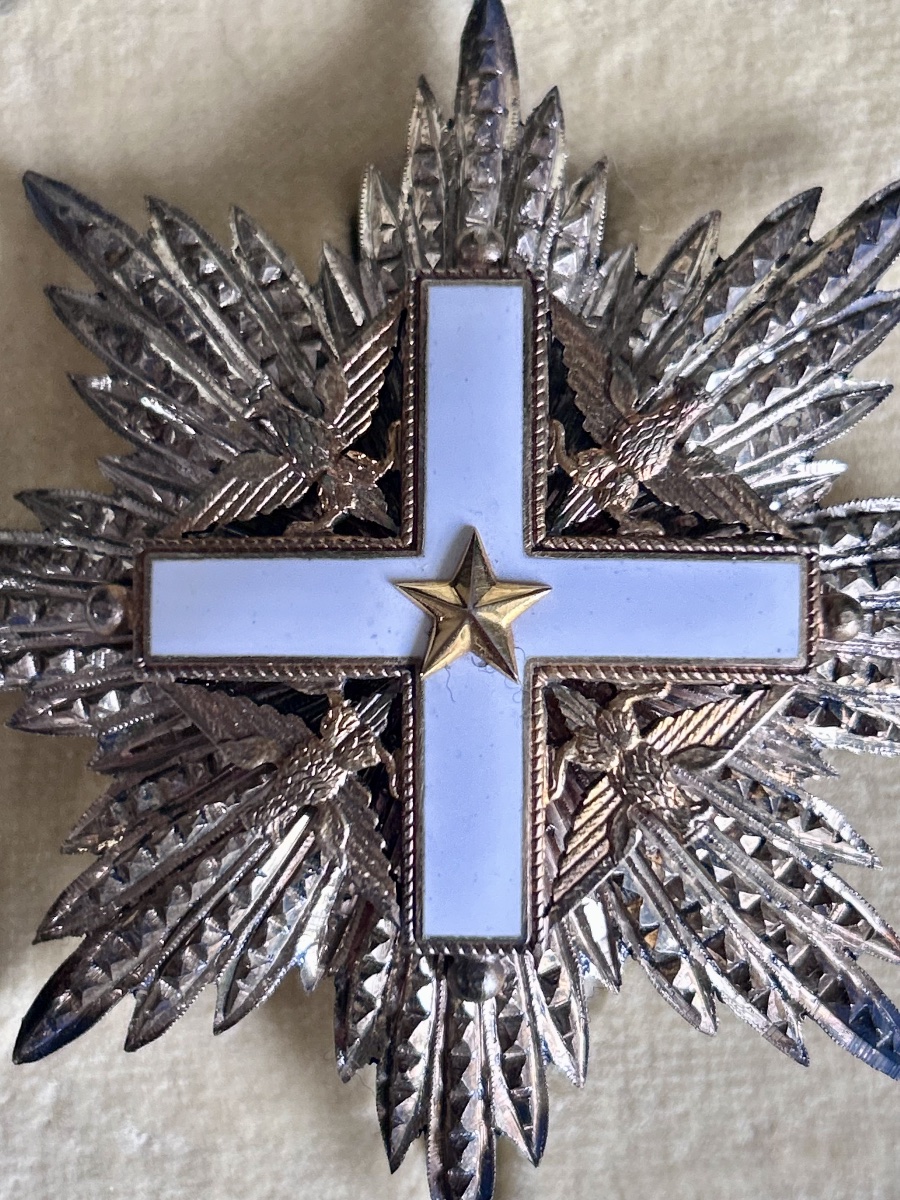 Plaque de grand officier italienne en argent et vermeil-photo-2