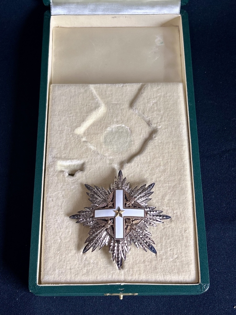 Plaque de grand officier italienne en argent et vermeil-photo-3