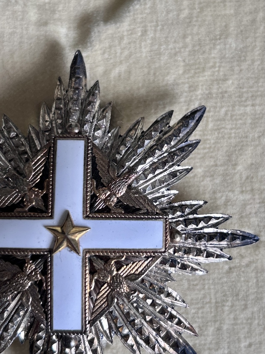 Plaque de grand officier italienne en argent et vermeil-photo-4