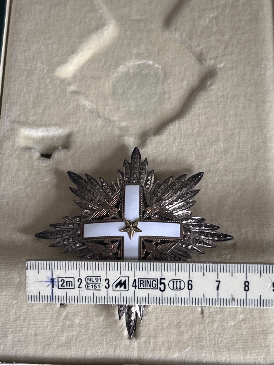 Plaque de grand officier italienne en argent et vermeil-photo-3