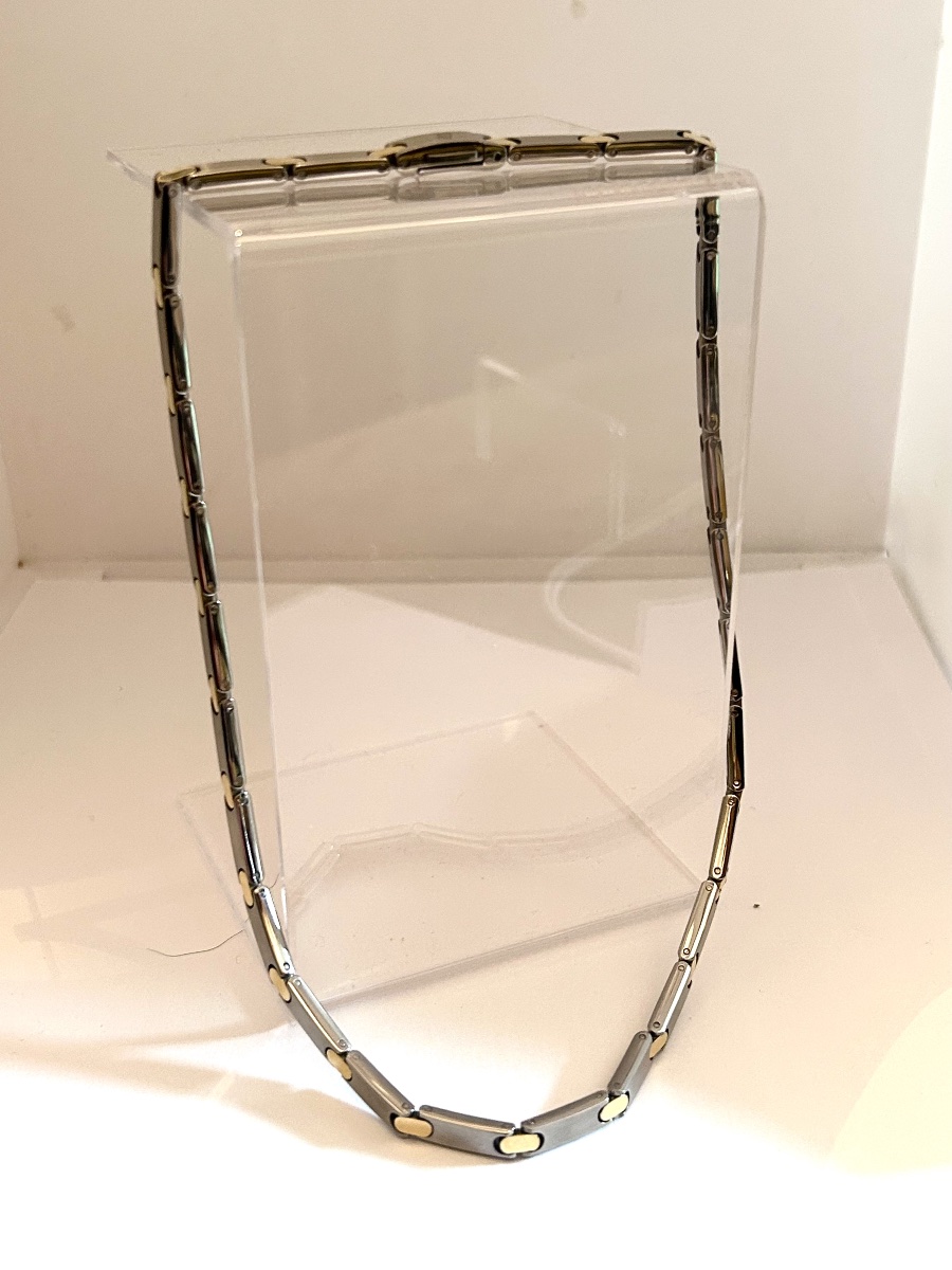 Collier en or 18 carats et acier maison Pequinet -photo-5