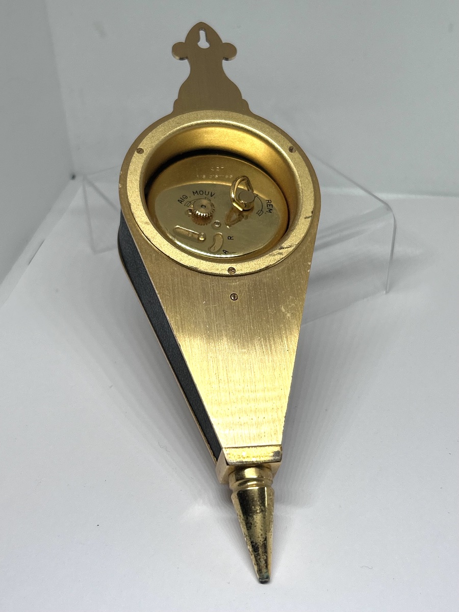 Jaeger-lecoultre Table Clock Shaped Like A Bellows With Gold-plated Latin Lettering -photo-1