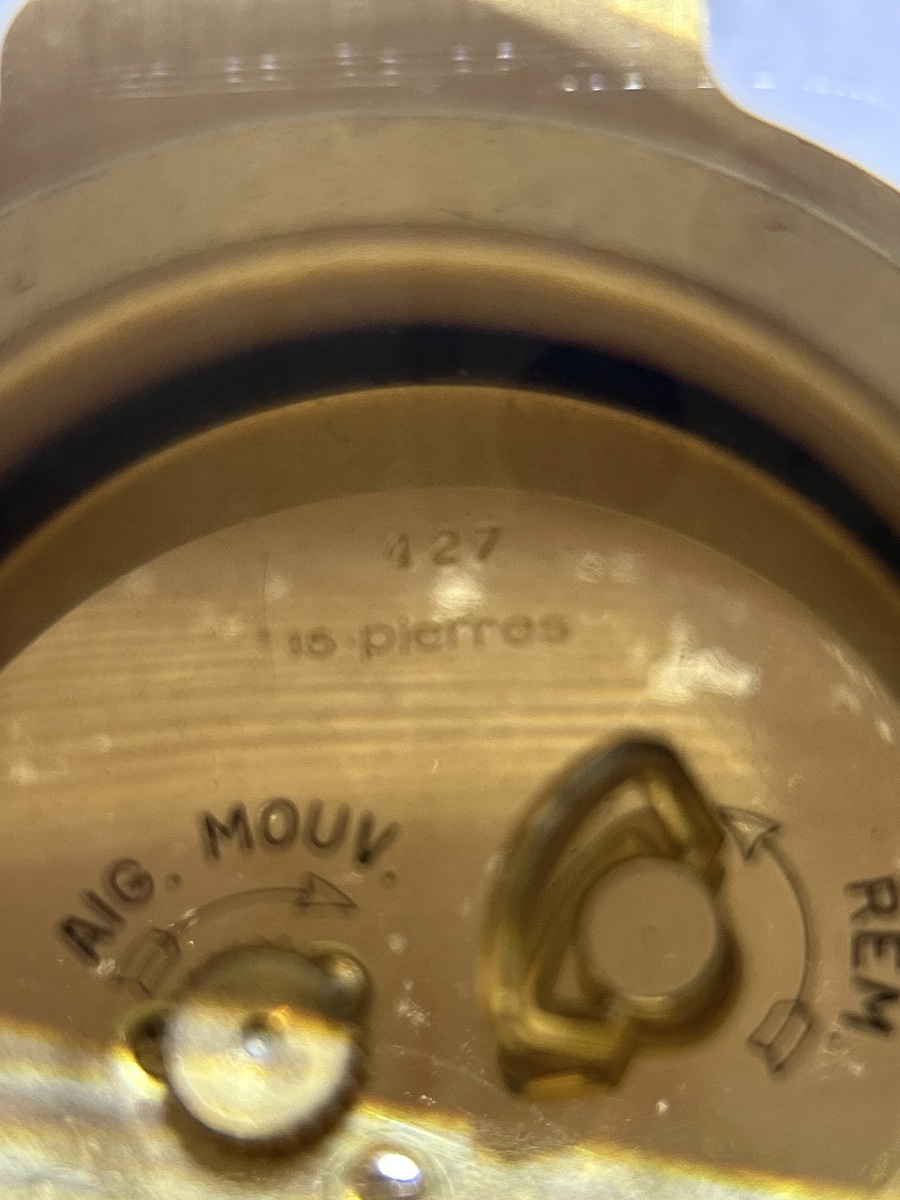Jaeger-lecoultre Table Clock Shaped Like A Bellows With Gold-plated Latin Lettering -photo-2