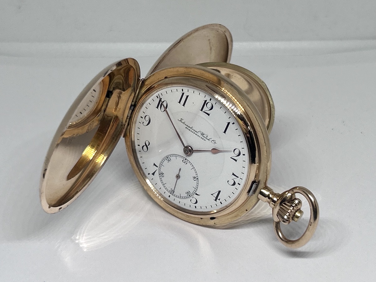 Iwc Schaffhausen 14-karat Gold Pocket Watch-photo-3