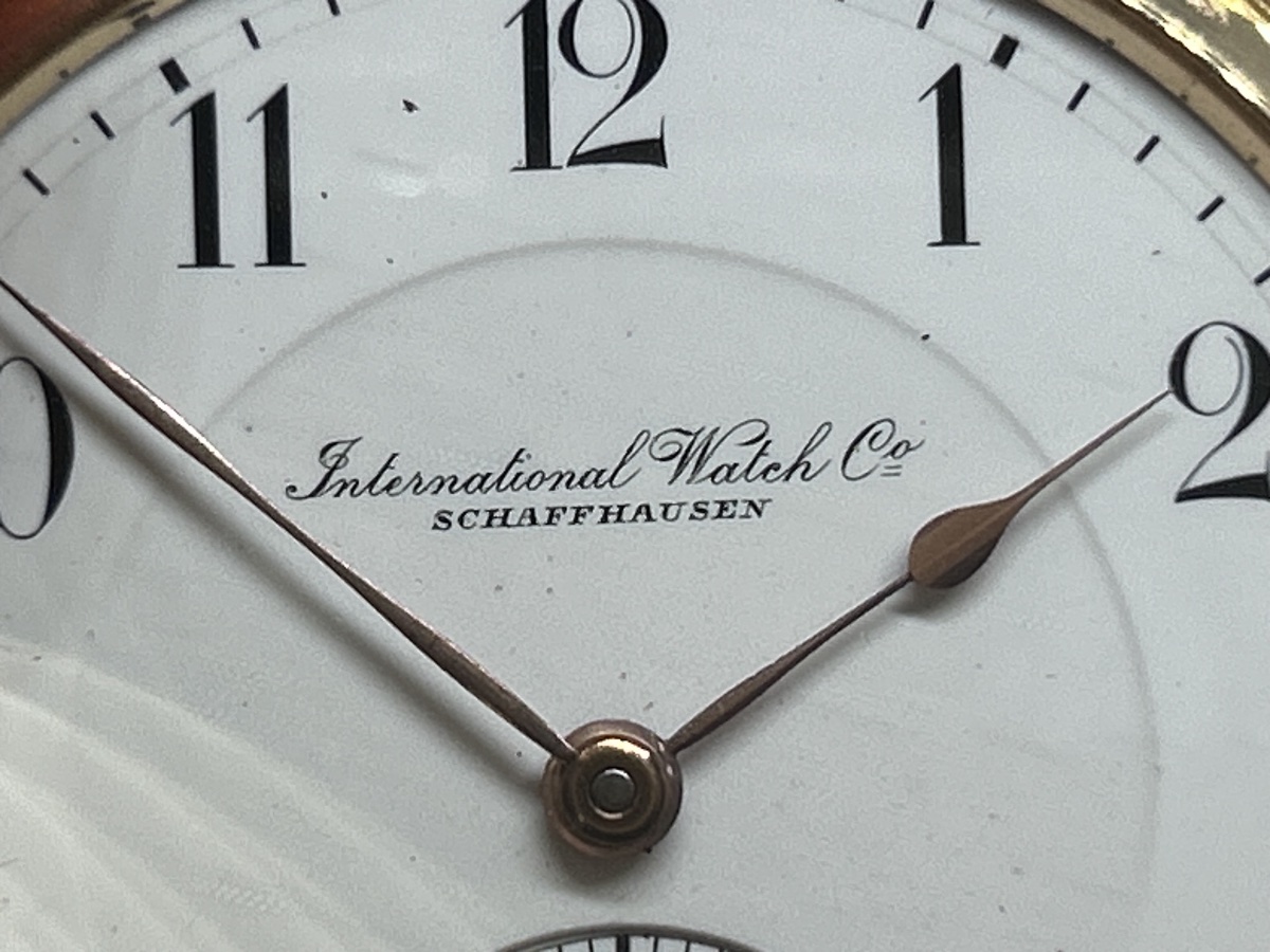 Iwc Schaffhausen 14-karat Gold Pocket Watch-photo-4