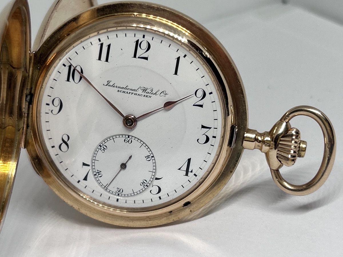 Iwc Schaffhausen 14-karat Gold Pocket Watch-photo-1