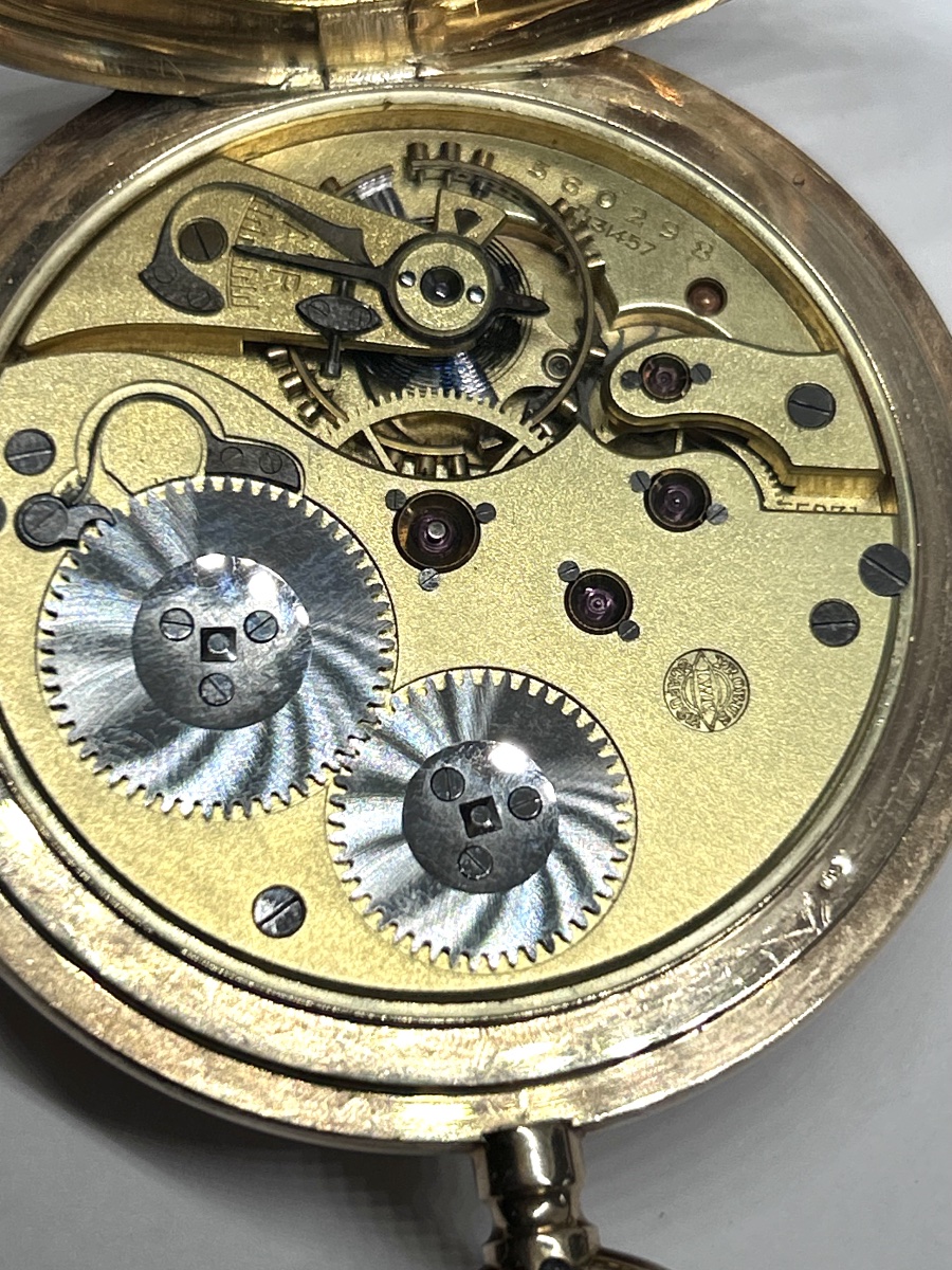 Iwc Schaffhausen 14-karat Gold Pocket Watch-photo-5