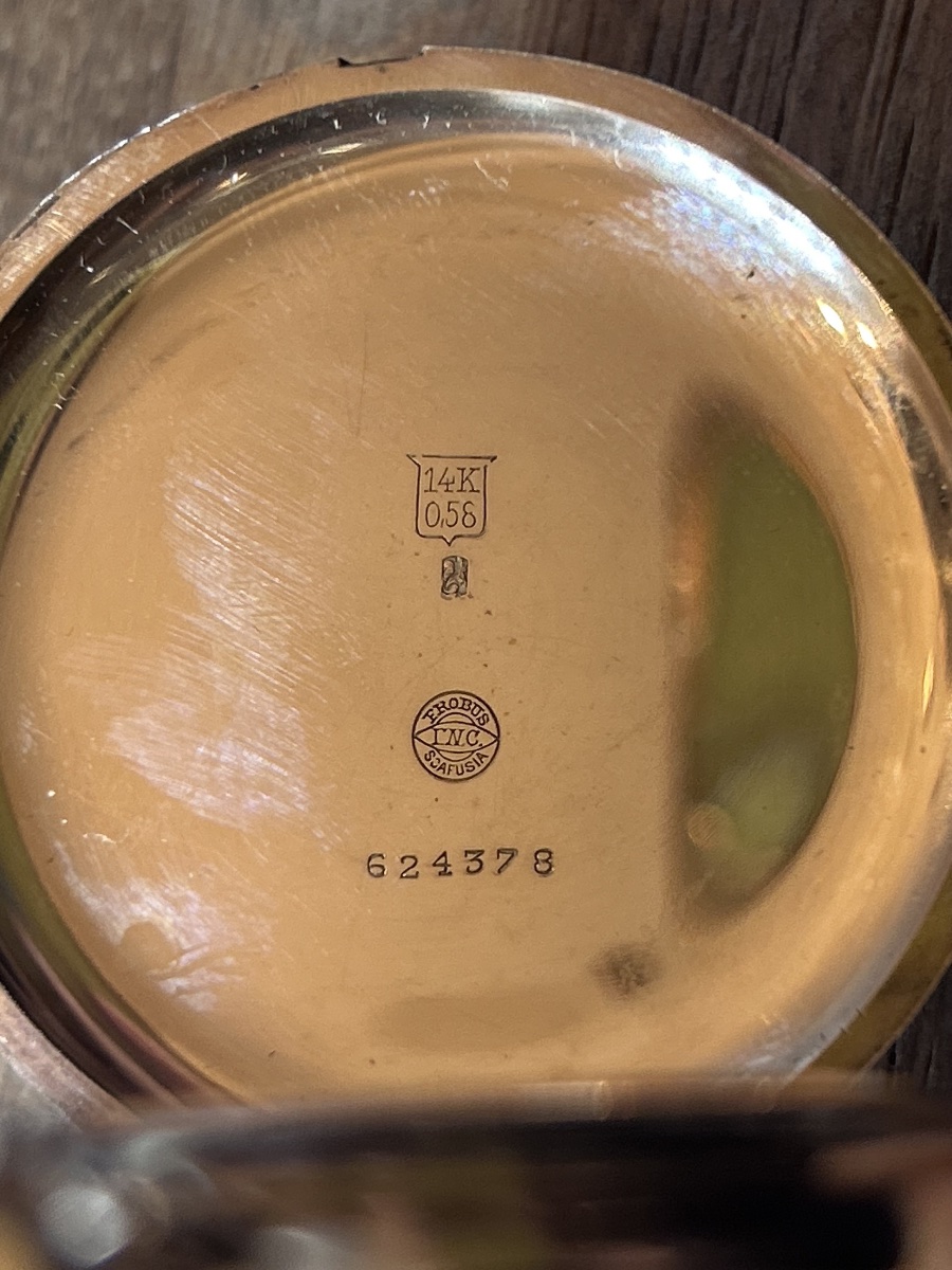 Iwc Schaffhausen 14-karat Gold Pocket Watch-photo-2