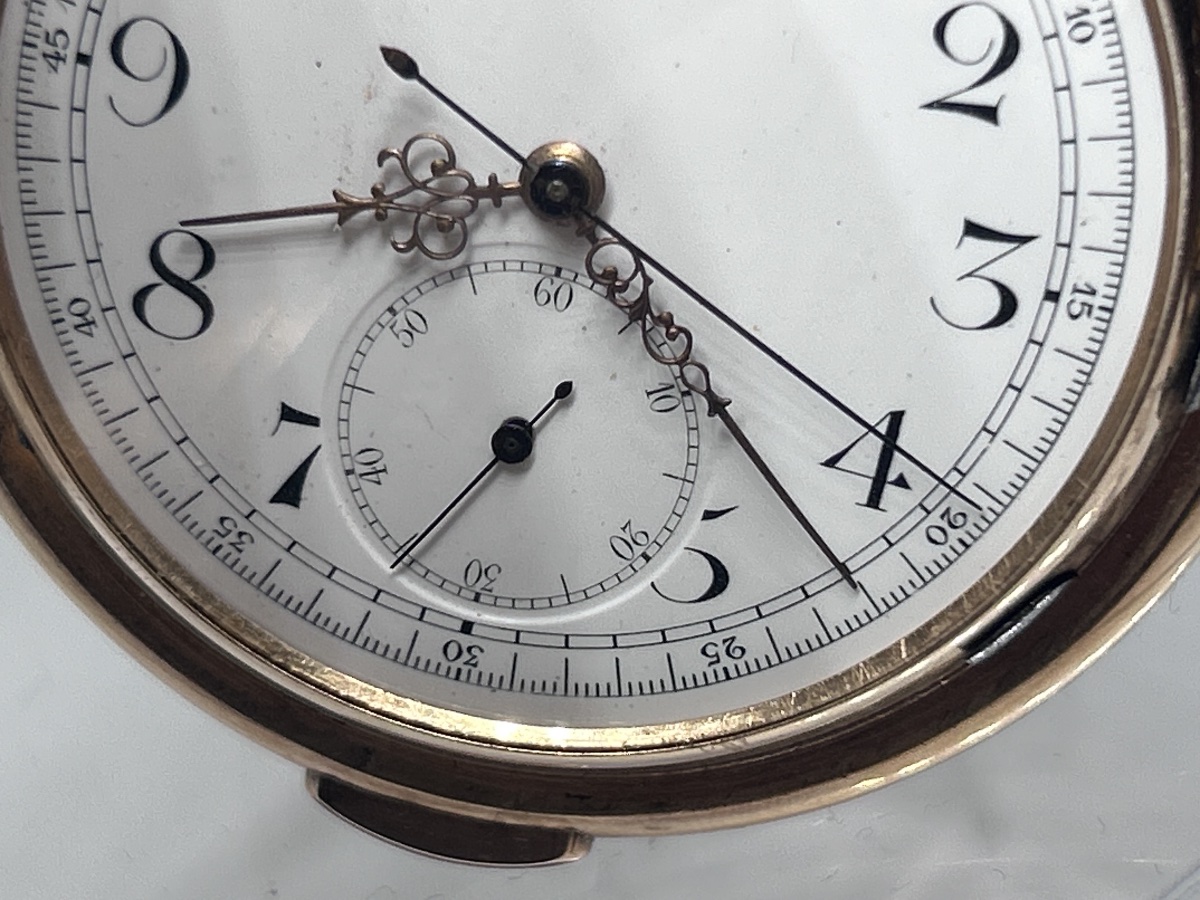Gold Pocket Watch With Hour And Quarter-hour Repeater And Chronograph-photo-1