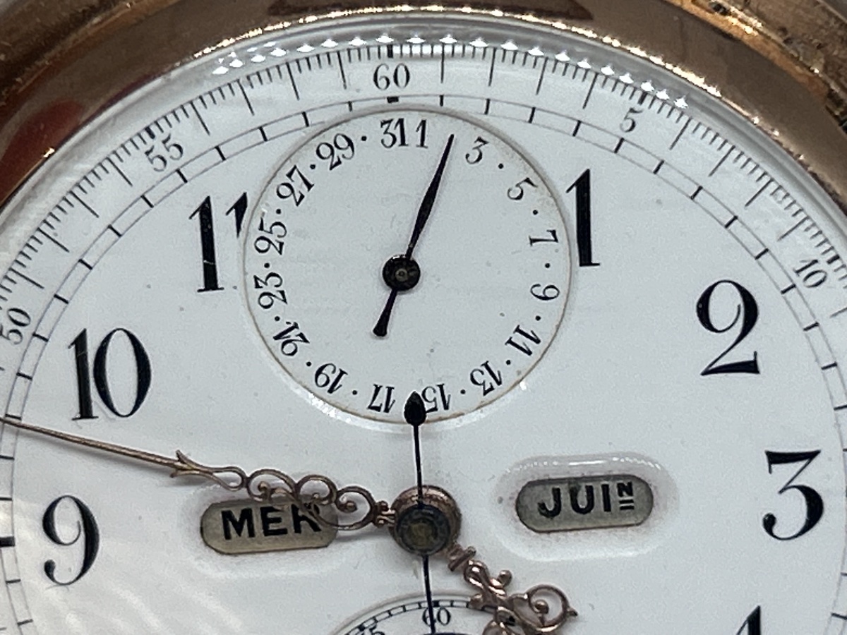The Phare Triple Calendar Repeater Pocket Watch In Rose Gold -photo-2