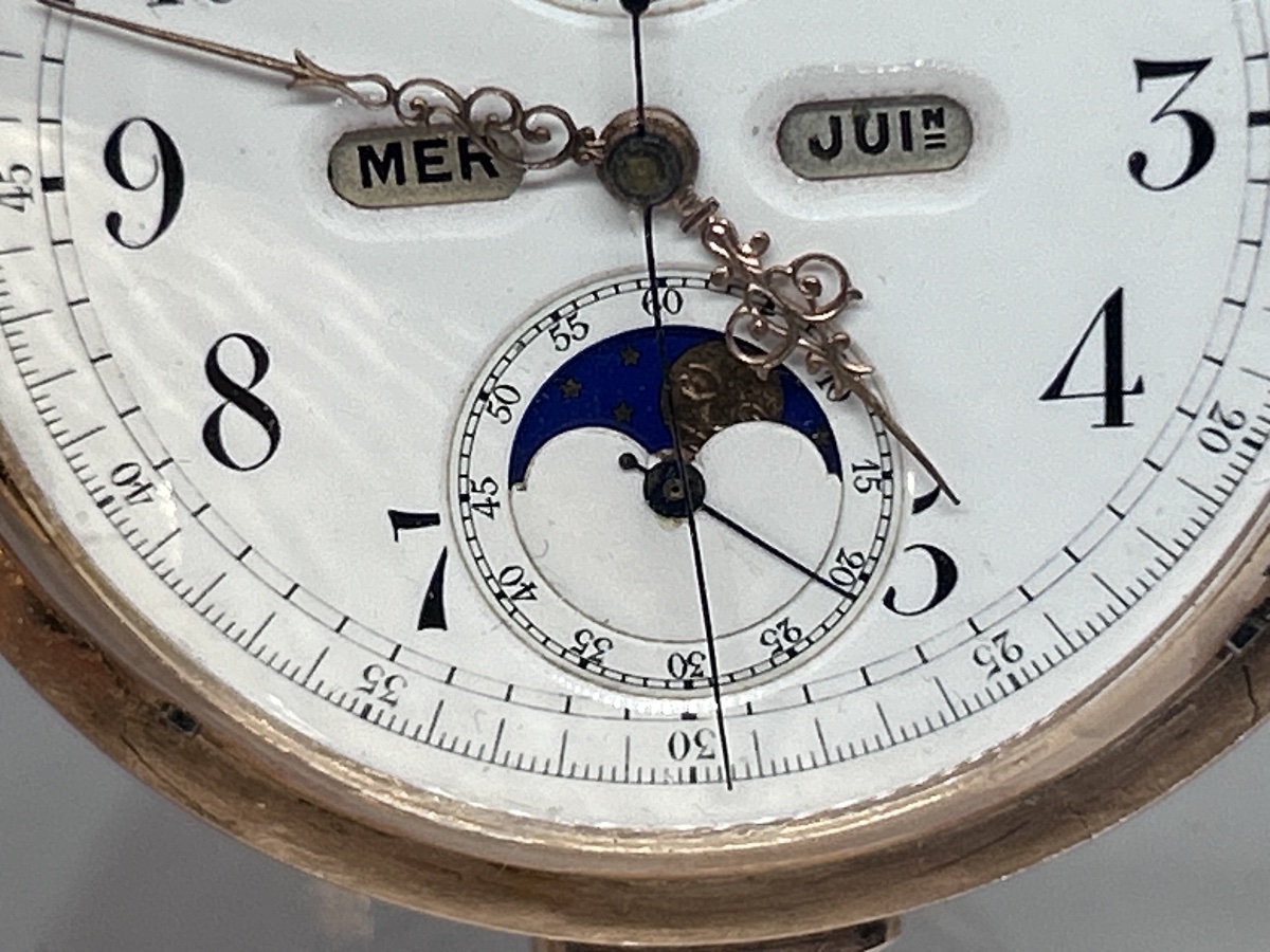 The Phare Triple Calendar Repeater Pocket Watch In Rose Gold -photo-3