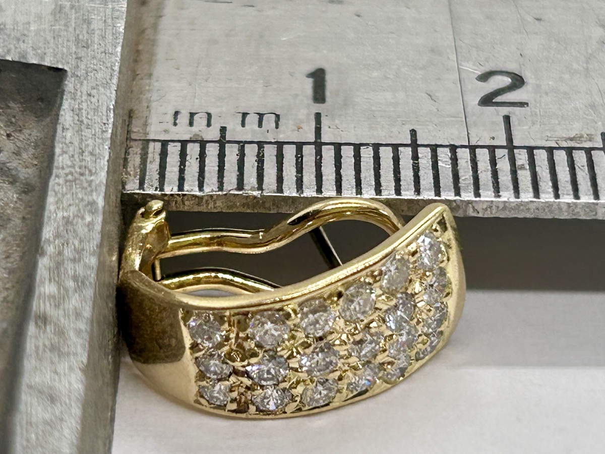 18-karat Gold Half-hoop Earrings Set With Brilliant-cut Diamonds -photo-6