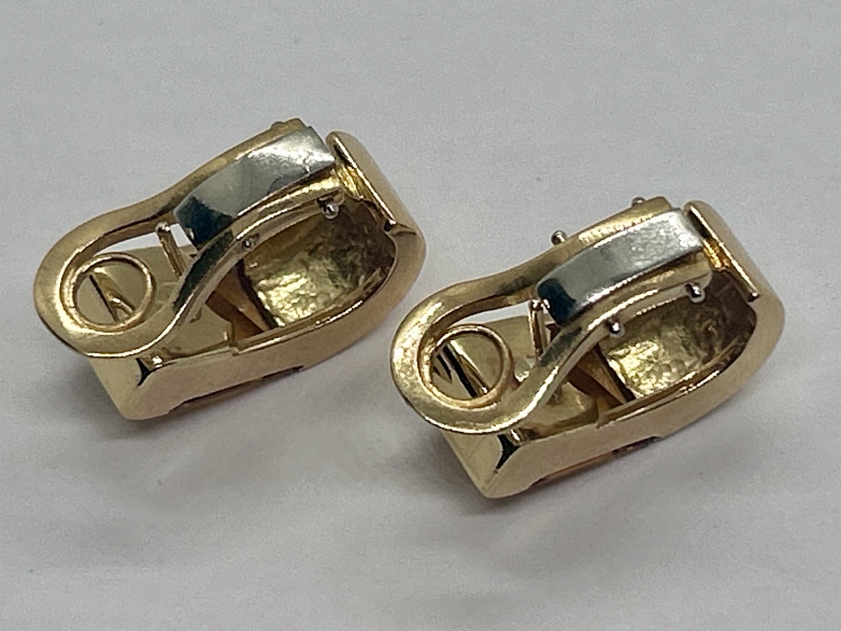 Boucles d’oreille à clips « tank » en or 18 carats ornées de citrines-photo-1
