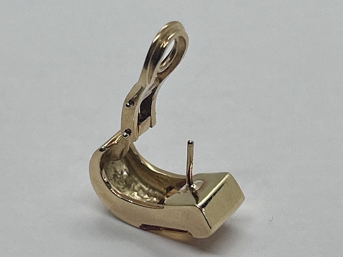 Boucles d’oreille à clips « tank » en or 18 carats ornées de citrines-photo-3