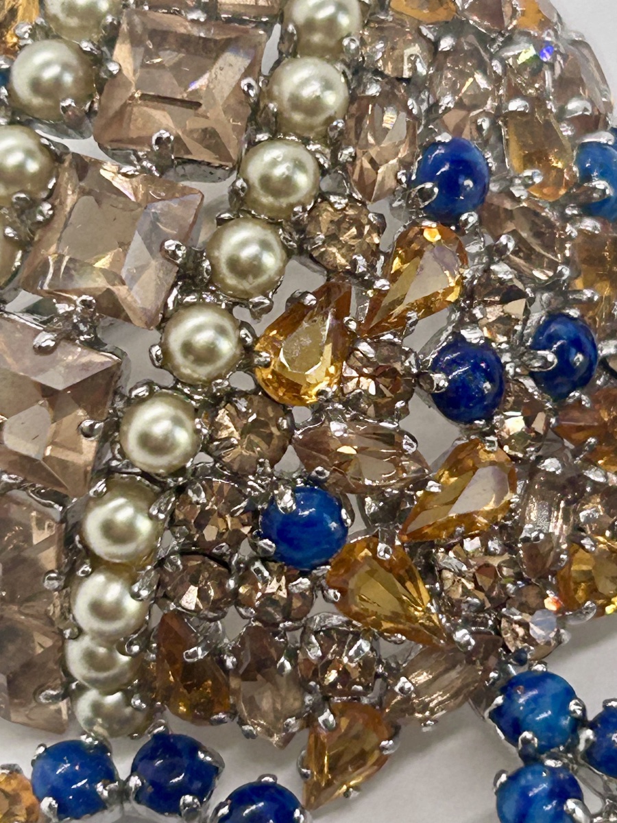 Christian Dior Brooch In Gold-tone Metal, With Cabochons And Crystals -photo-5