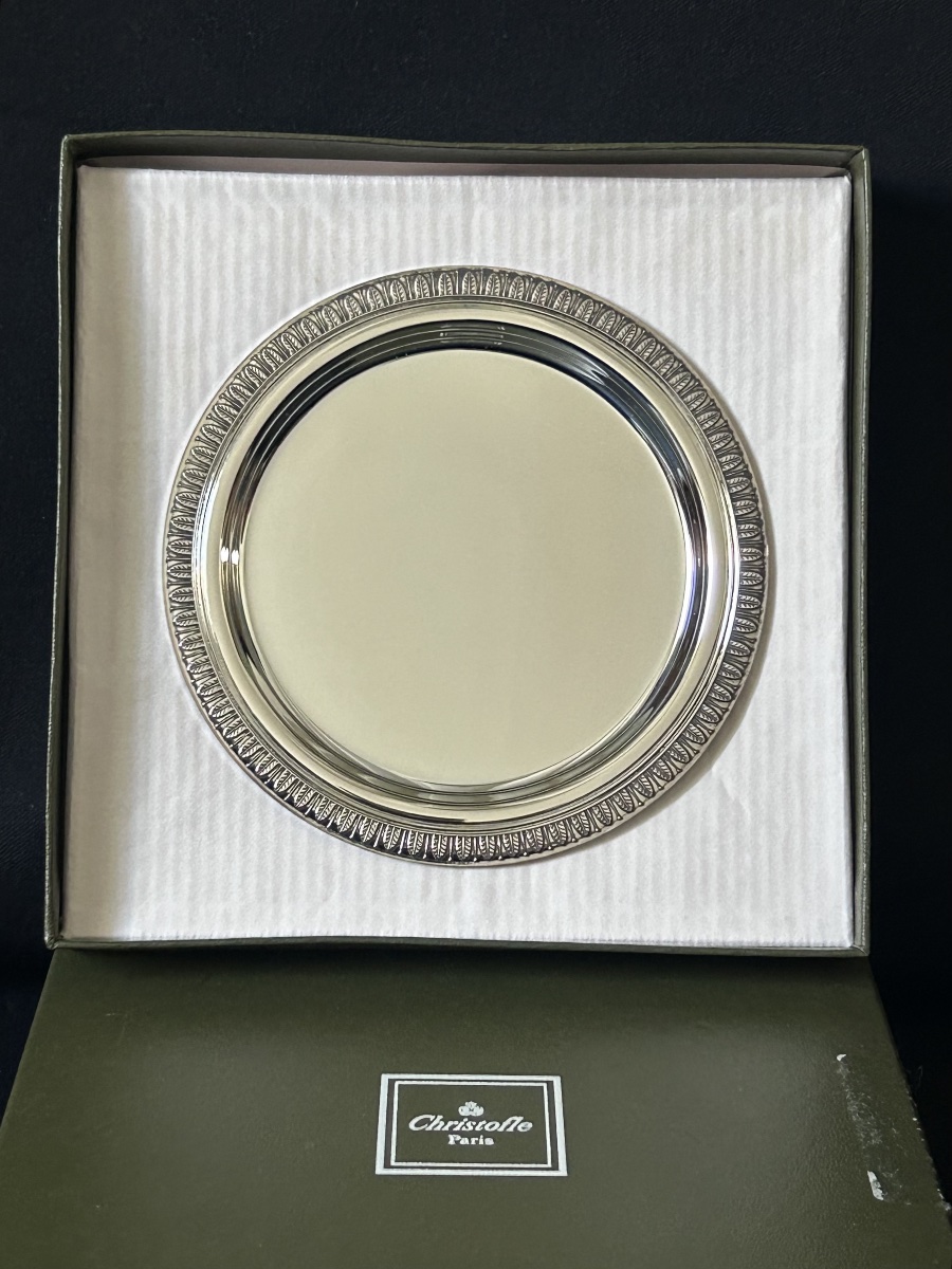 Christofle, Malmaison-style Bread Plate In Silver-plated Metal 