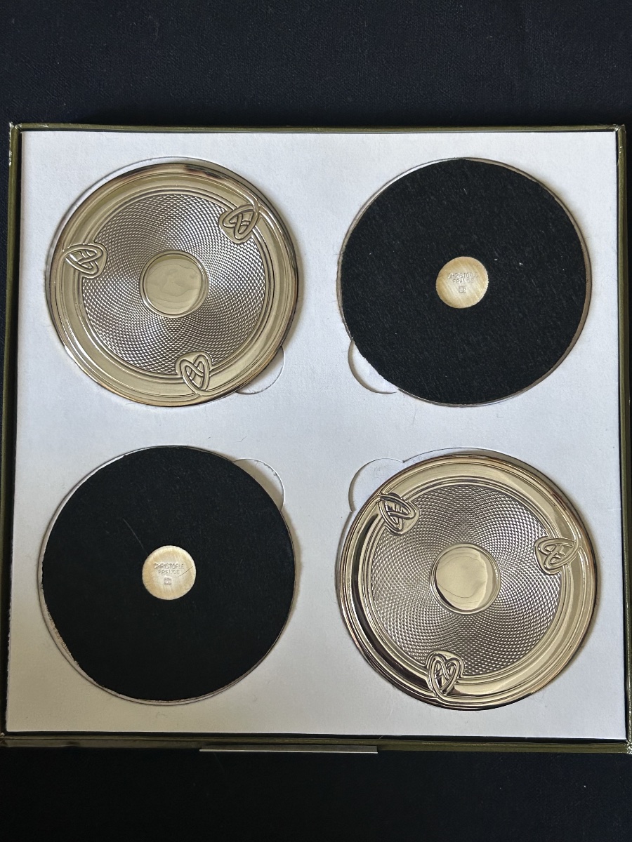Christofle, 4 Louis Philippe-style Coasters -photo-3